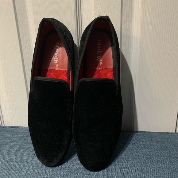 Very nice black suede Merlutti slipper shoes - Picture 2 of 6